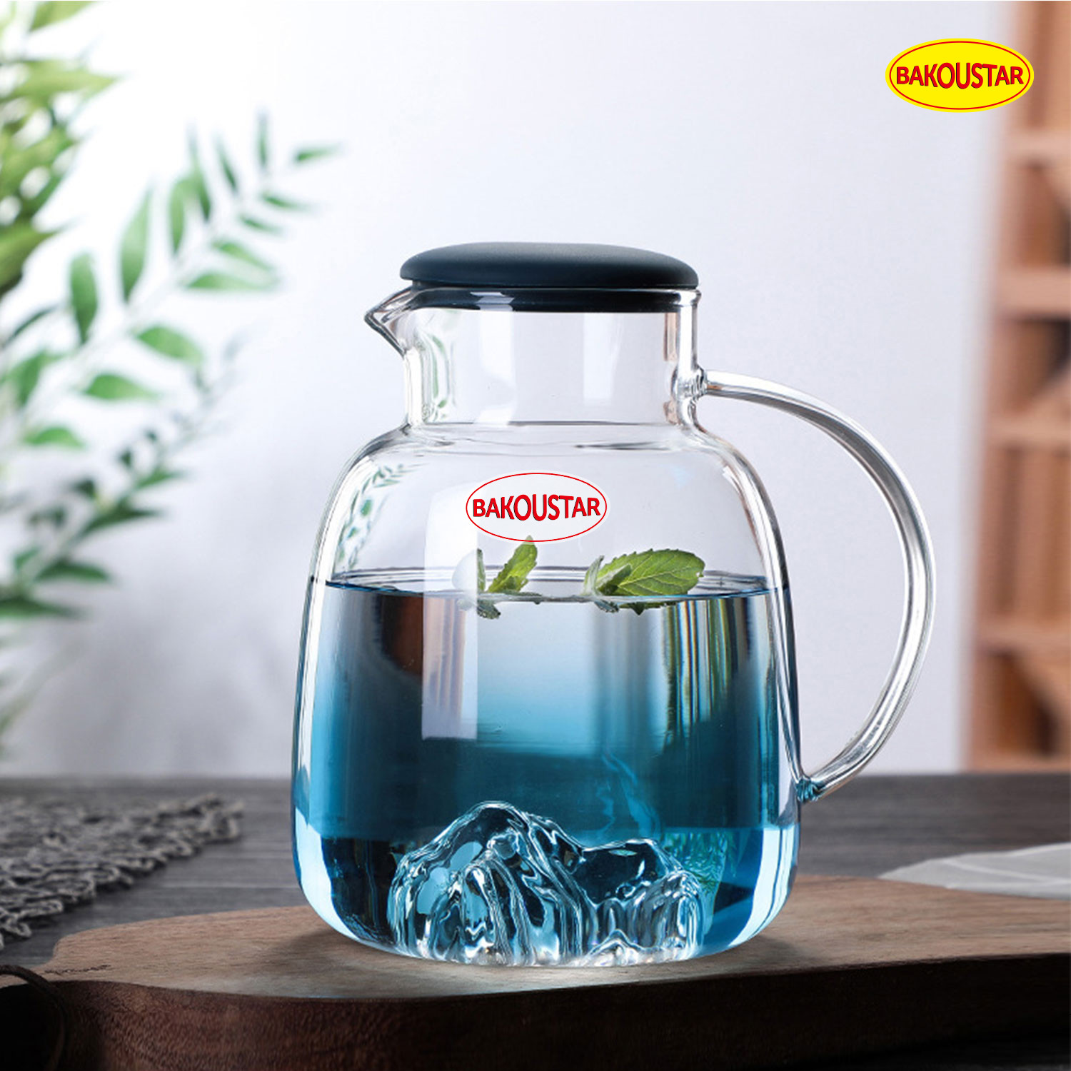 Clear 1800ml Borosilicate Heat Resistant Glass Teapot