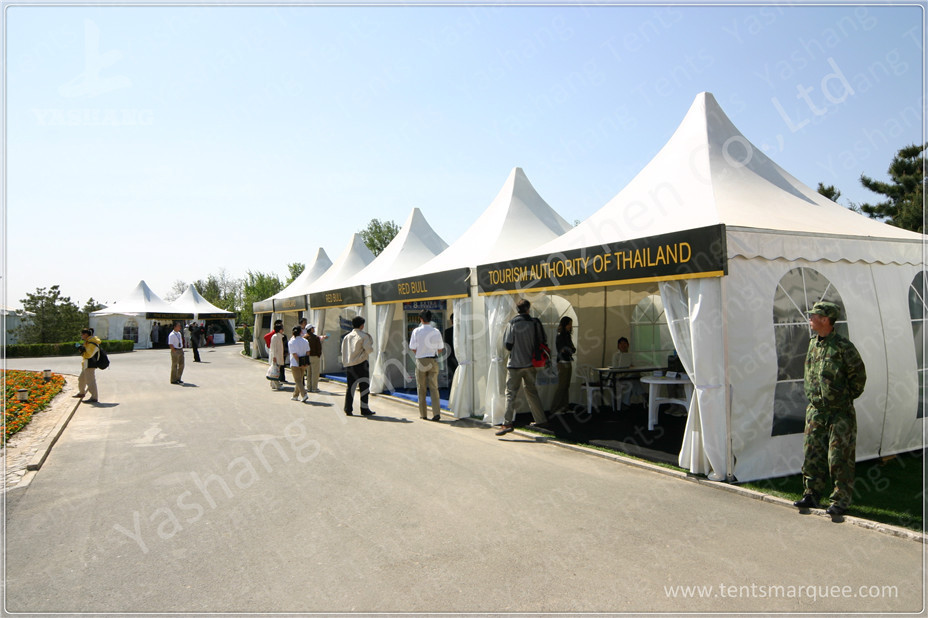 Outside Show Activities High Peak Tension Tents With 850Gsm Top Cover Fabric Cover
