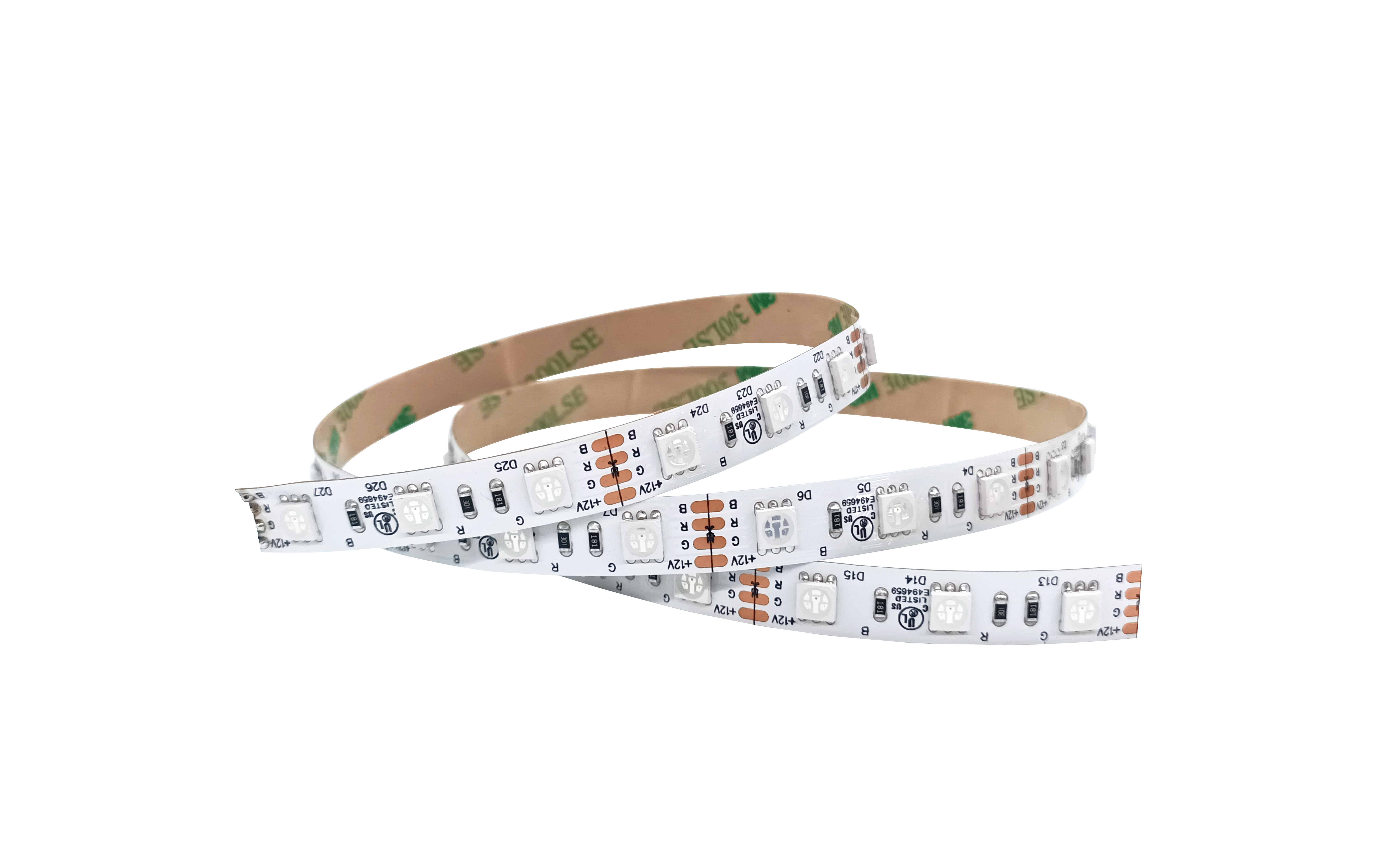 Waterproof 5050 SMD RGB LED Strip Light 12V Low Voltage Double PCB