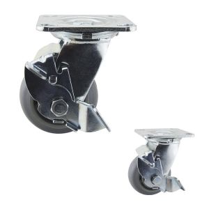 China 100mm soft Thermoplastic Rubber Heavy Duty Lockable Casters on sale