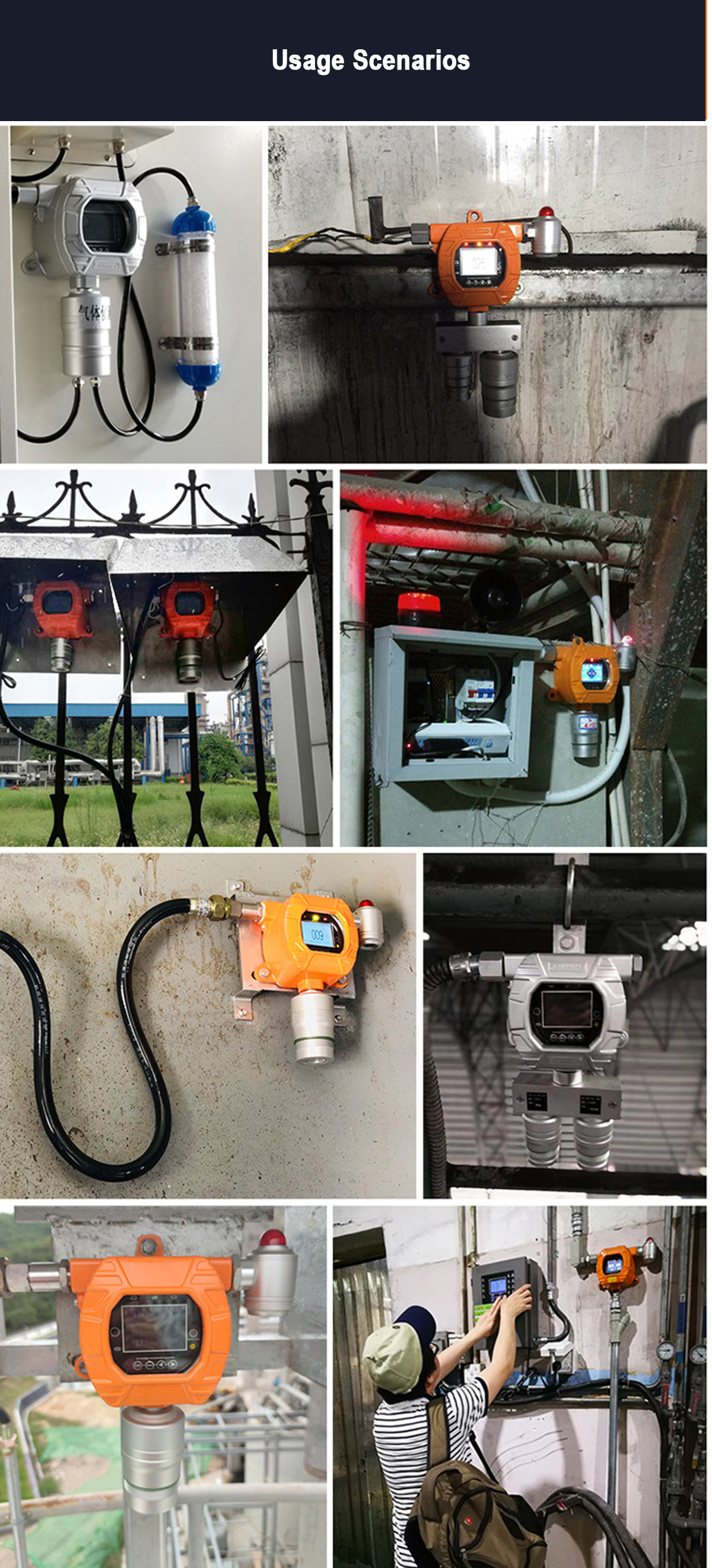 0-50000PPM Fixed Multi Gas Detector Natural Pipeline Processing MIC600