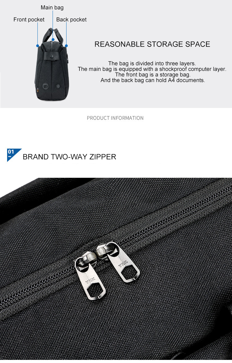 OEM 21L Business Office Crossbody Computer Bags For Men Tear Resistant