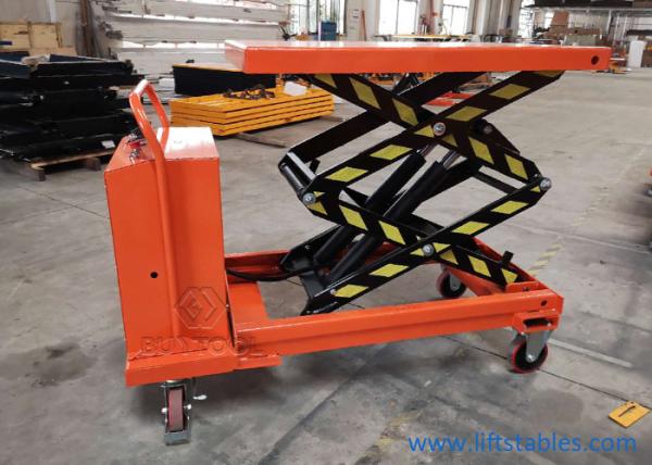 Turntable Long-Table Top Foot-Operated Mobile Lift Tables 750kg 230mm DC Power