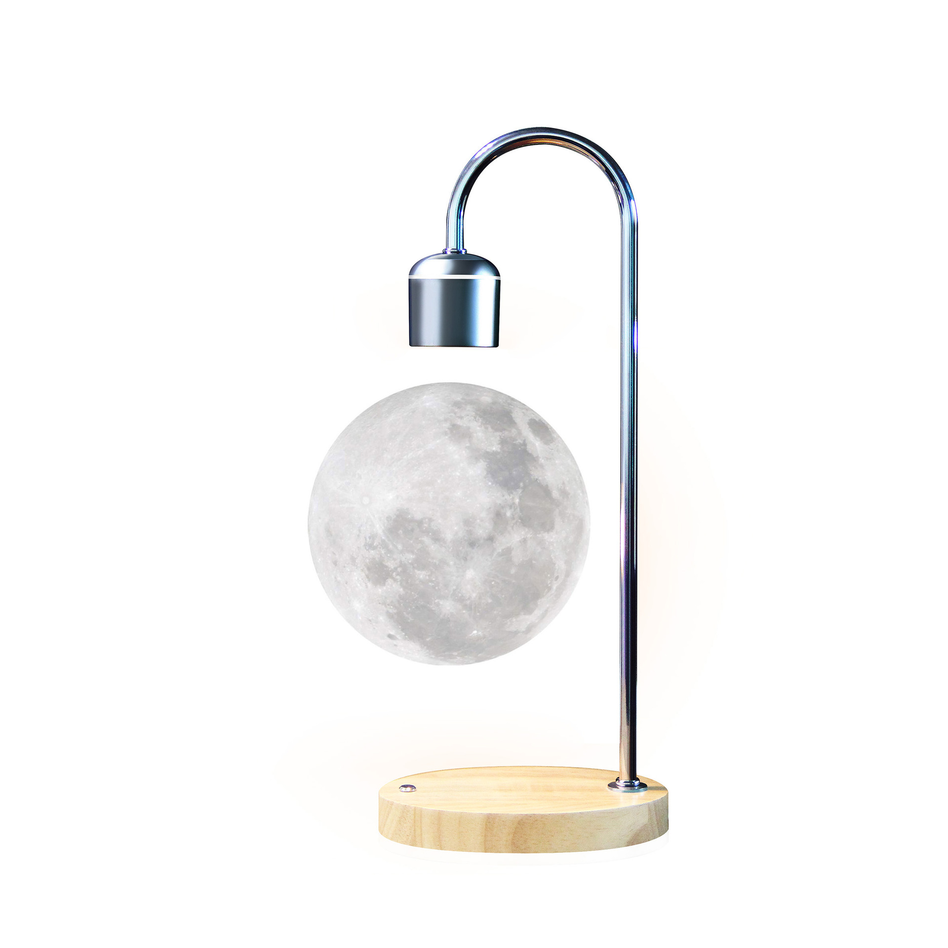 Creative 3D Floating Moon Light Unique Gifts Table Lamp Home Decoration Floating Lamp with Wireless Charging Function fo