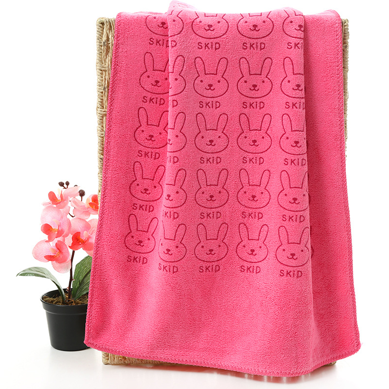 Customized Color Microfiber Cartoon Rabbit Head Soft Absorbent Thickening Face Towel