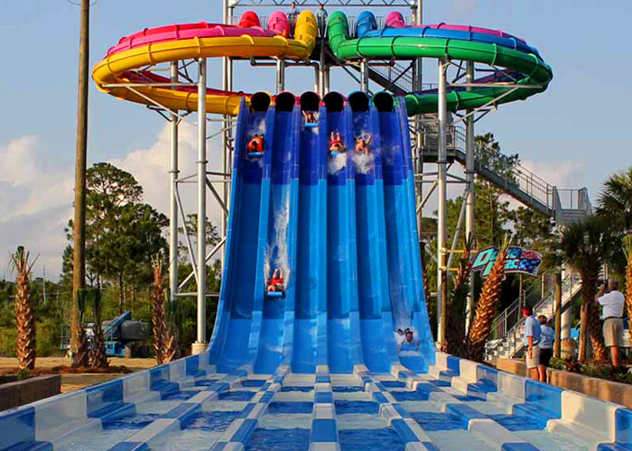 Aquatic Paradise Outdoor Big Water Slides 9 - 35 M Platform Height For Amusement Park