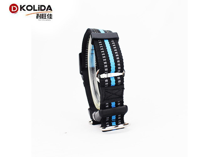 Adjustable Fabric Nylon Dog Collars Reflective Buckle Clip For Pet Lead