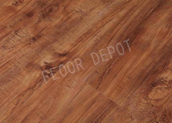 Wear Resistant HDF Laminate Wood Flooring AC4 Carb2 V Groove EIR Waxed Crystal