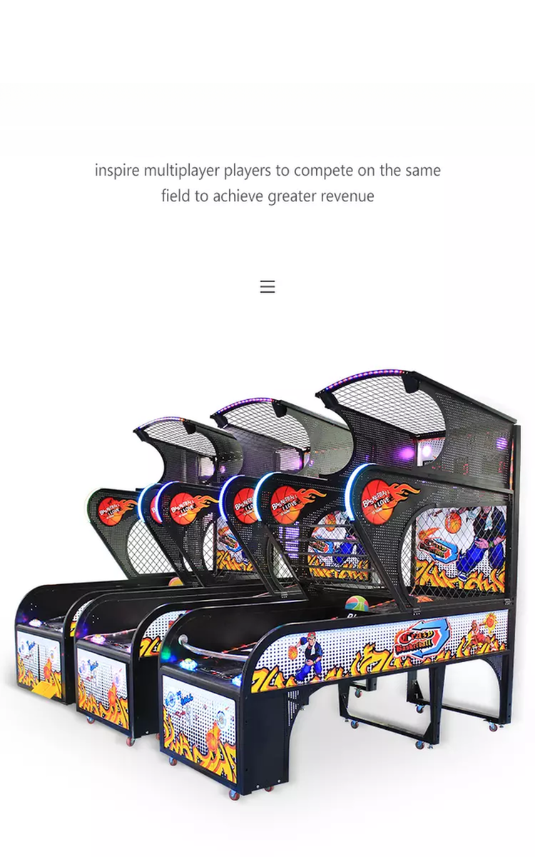 Coin Operated Custom Basketball Arcade Game Machine Music Customization