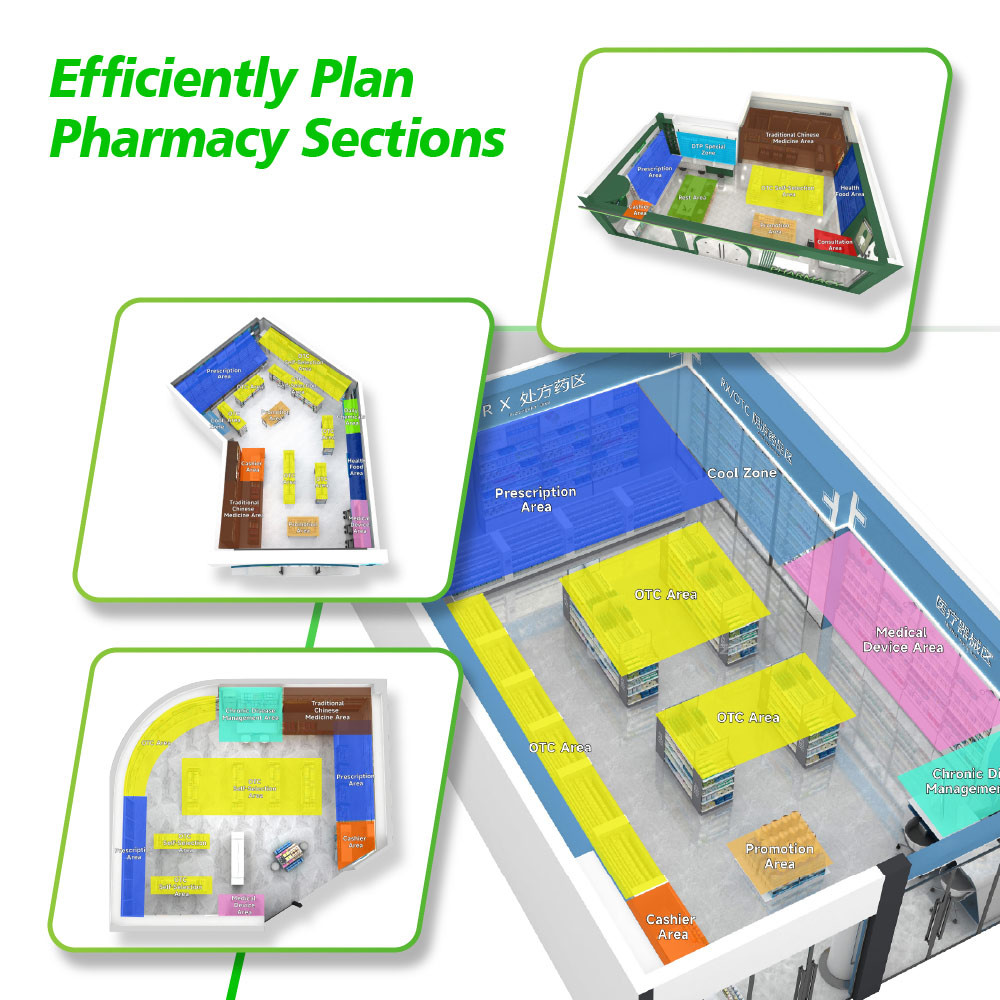 06-MSWRS Pharmacy Model Store With Wood Warm Style
