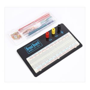 White Solderless Transparent Breadboard And Wire Kit With Metal Plate