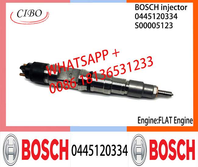 BOSCH 0445120334 Neutral Diesel Fuel Injector Assembly 0445120334 S00005123 For FLAT Engine