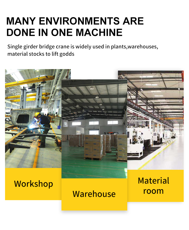 Single Girder Overhead Crane Cabin Workstation Bridge Crane