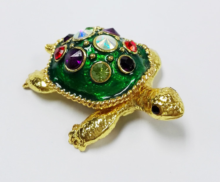 Fashion Alloy Turtle Jewelry Box green turtle trinket box/jewelry box