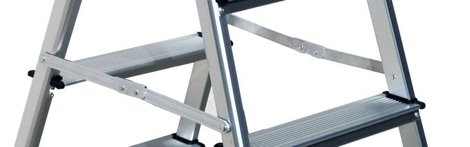 Household Aluminum Step Stool 2x5 Steps 150kg / 330lb Load Capacity