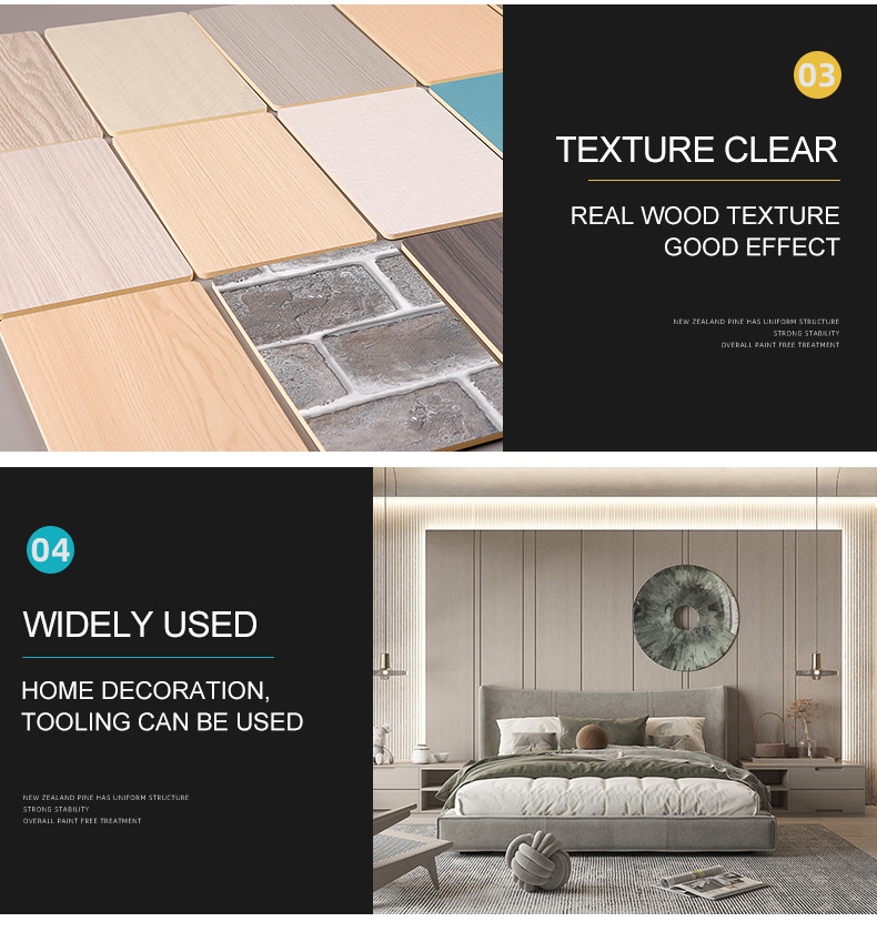 Modern Light Luxury Waterproof Wood Grain PVC bamboo charcoal Wood Veneer Wall Panels