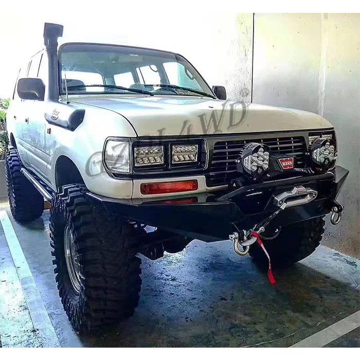 Truck Front Bumper Guard Metal Bull Bar Fit Pickup Lc Fj 80 Black