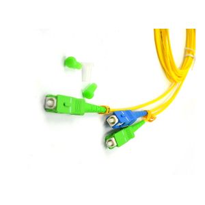 1x2 PLC FFiber Optic Splitter SCUPC In SCAPC Out Type High Durability