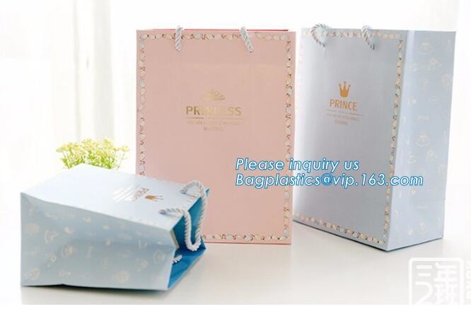 Flower carrier bag with different color customized pot plants kraft paper bag with handle,stamping logo fancy paper flow
