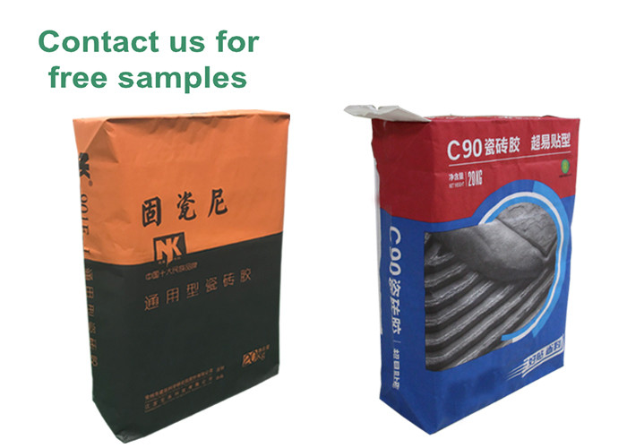 Bio - Degradable Kraft Paper Valve Bag Industrial Use For Gypsum Plaster