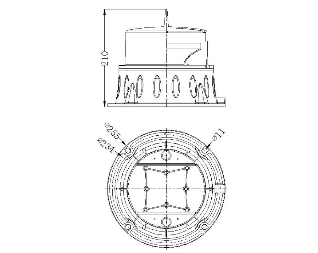Double Color Dia 255mm 2000cd Aviation Obstruction Light