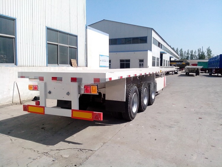 Twist Locks 4 Sets/12 Sets 3 Axles Heavy Duty Steel Shipping Container Flatbed Frame Semi Trailers for Transportation