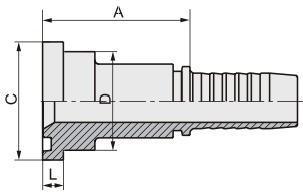 87311 Factory SAE Hydraulic Stainless Steel Pipe Hose Flange and Fittings for Oil Press 3000psi