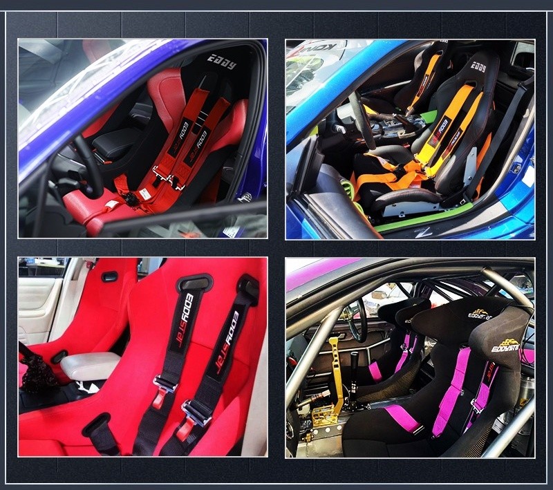 EDDY Purple 5 Point Racing Seat Belt Harness SFI Certificate For Race Car