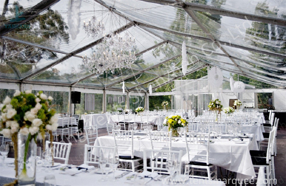 15X20 200 Seater Luxury Wedding Tents A Frame Shape 100 Km/H Wind Resistance