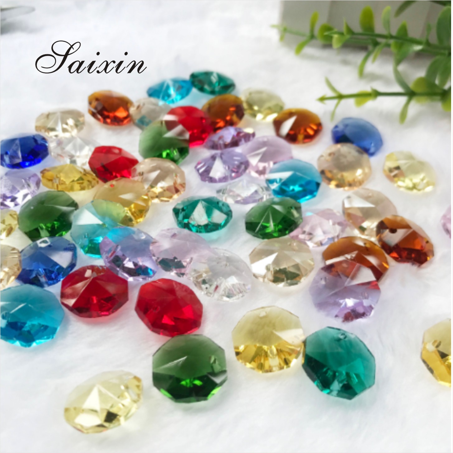 Crystal Bead String Curtain Glass Christmas Decoration Hanging Wire For Events