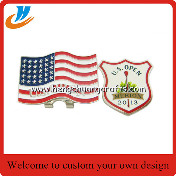 Personalized golf accessory hat clips custom,welcome to use your own logo hat clip design