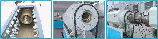 PE Plastic Pipe Extrusion Line Carbon Spiral Reinforcing Single Screw Extruder