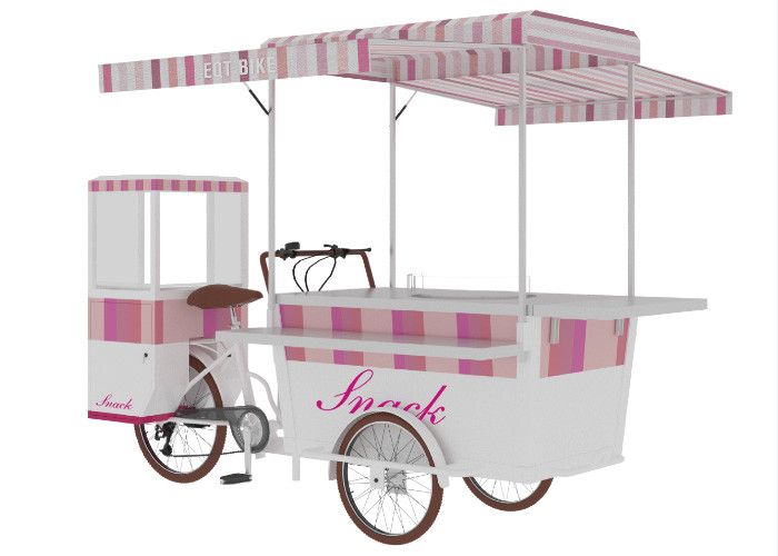 3 Wheel Street Mobile Snack Cart Convenient For One Person Operatin
