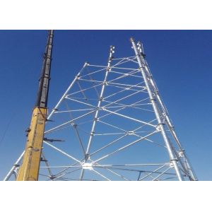 10KV - 1000KV Tubular Transmission Tower Custom Height High Yeild Strength
