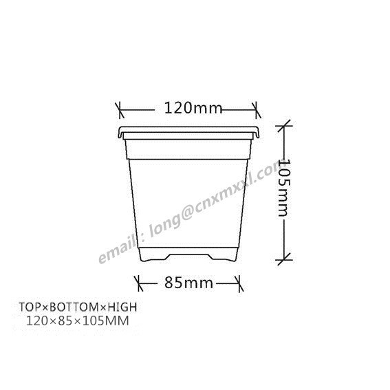 competitive price high-quality hydroponic fresh flower pot pp double color plastic flower pot