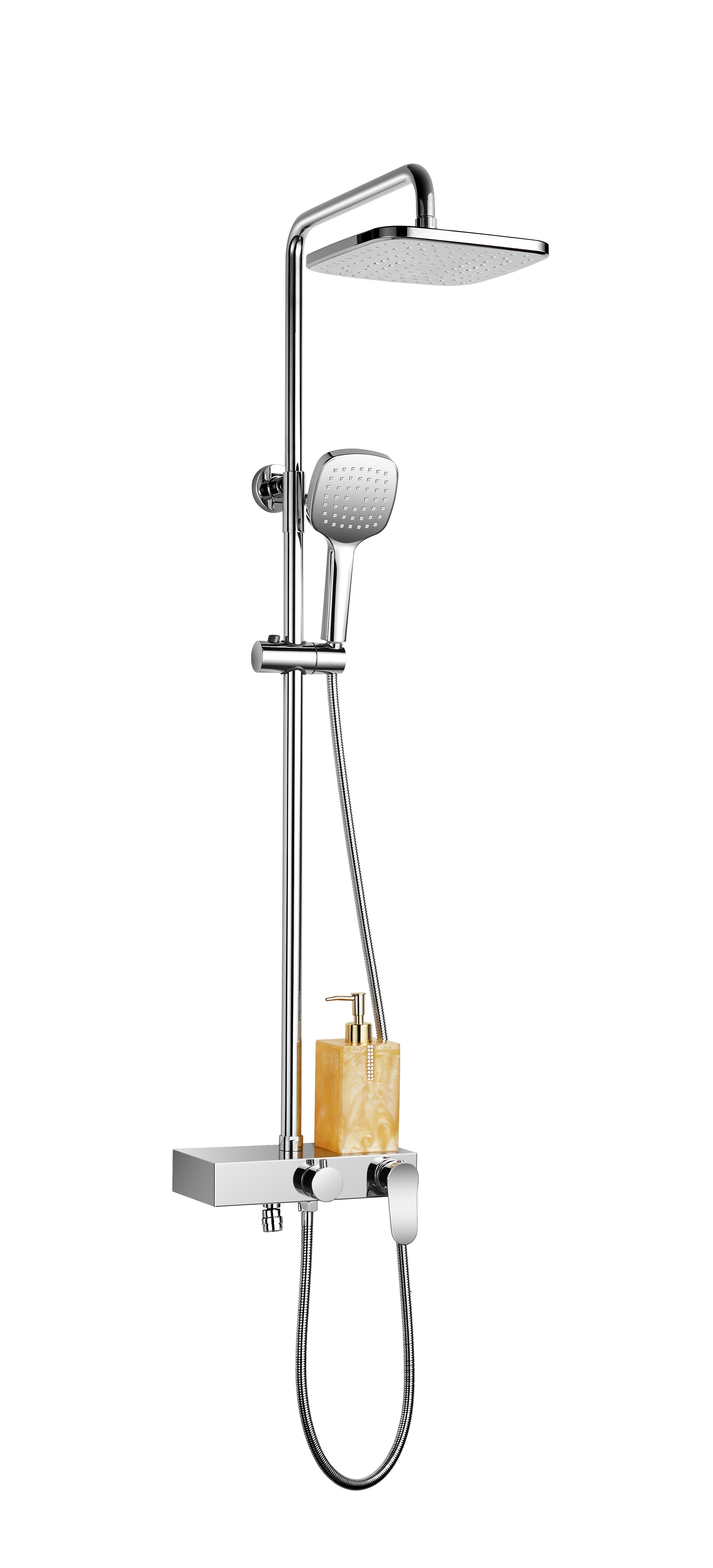 PSON Bathroom Stainless Steel Shower Set Polishing Brushed