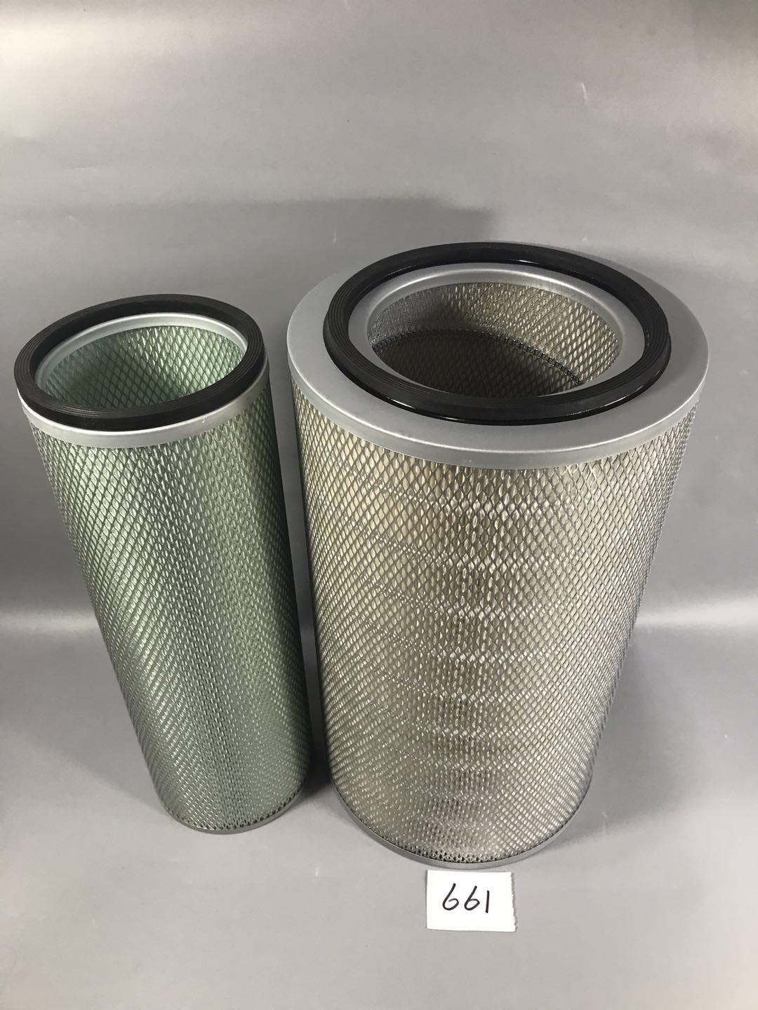 Heavy Eqiupment Excavator Air Filter , Daewoo Filter Submicron Capture Self Cleaning