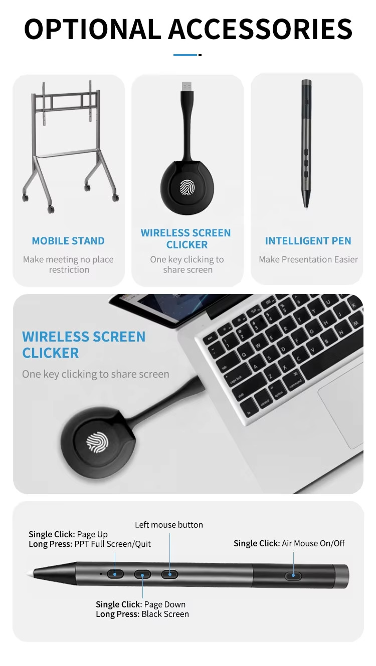 High Speed Video Conference Screen Share Wireless Support USB One Click Share Screen Mirror For Smart Board Interactive