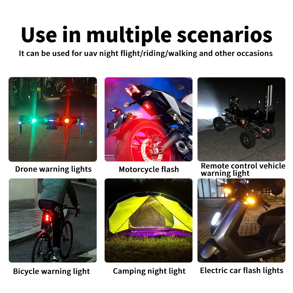 Motorcycle Tail Light Strobe LED Motorcycle Lights 5V Universal