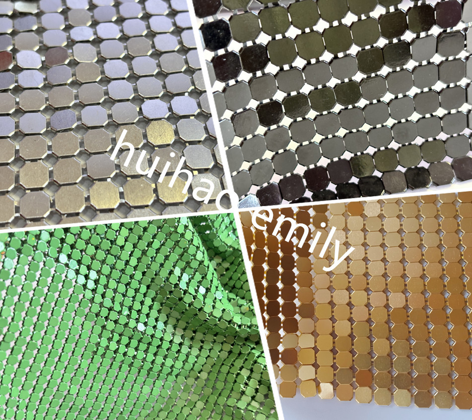 Aluminum Fashion Metallic Flake Fabric Drapery With Various Colors