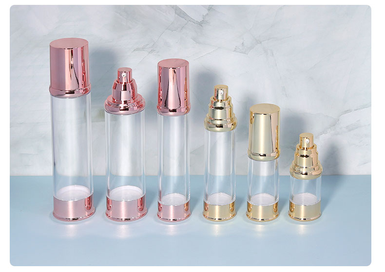 Round Shape Airless Cosmetic Pump Bottle 20ml 30ml 50ml 100ml Plastic Luxury Lotion Bottle