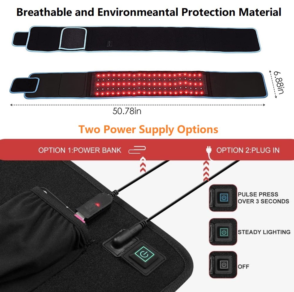 Pain Relief Infrared 660nm 850nm LED Red Light Slimming Belt