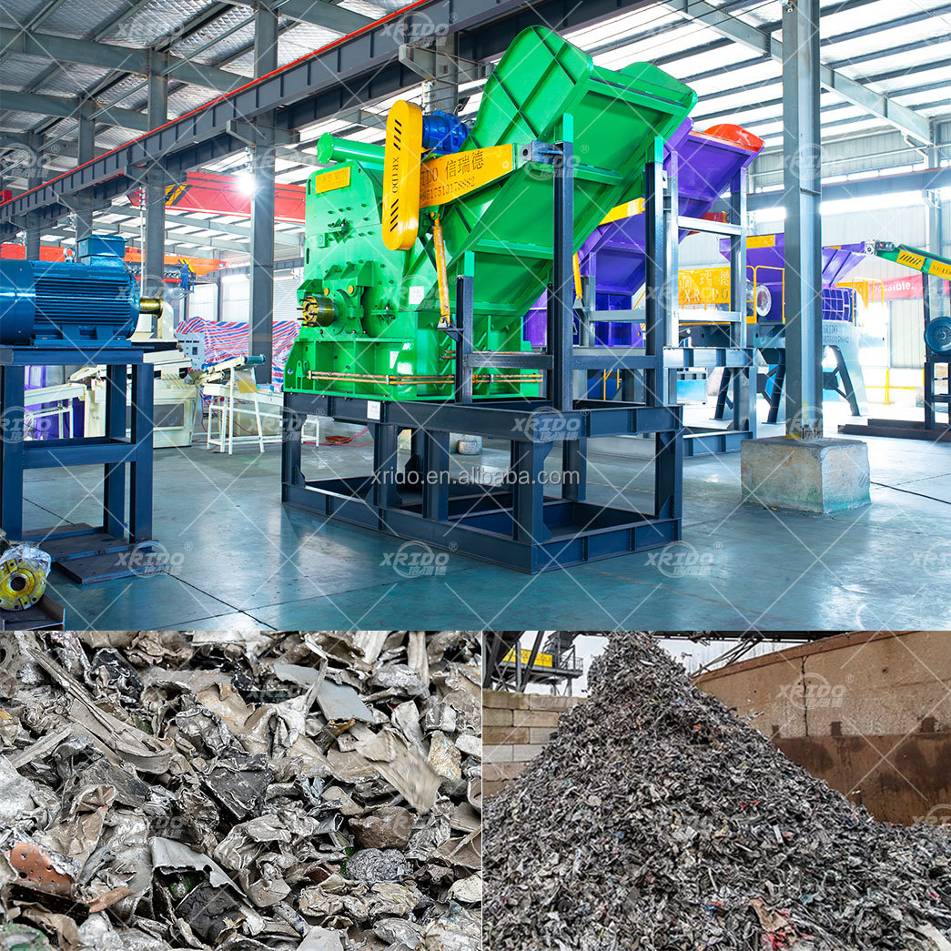Multifunctional Scrap Metal Recycling Equipment 18.5kw Iron Scrap Crushing Machine