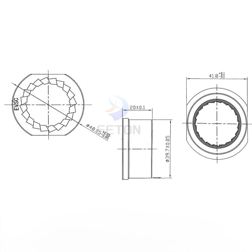 38*17*6.5Mm Conical Burr Grinder Blades Stainless Steel Light Coating