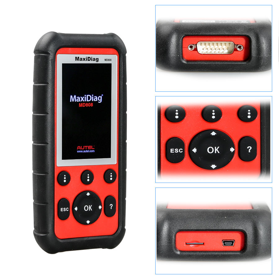 English Language Car Engine Diagnostic Tool Autel MaxiDiag MD808 For Transmission / SRS
