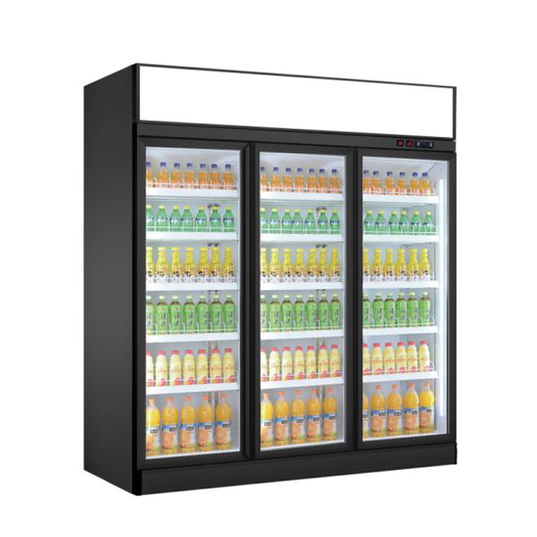 Commercial Beverage Cooler Supermarket Chiller Glass Door Beverage Drinks