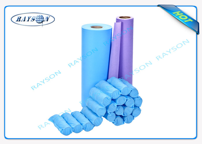 60g Blue And White Spun bond Polypropylene Non Woven Fabric Flat Water Smooth Surface Repellent