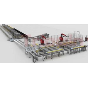 4 Axes Robot Palletizer, Floor Style, Simple Operation, 4KW