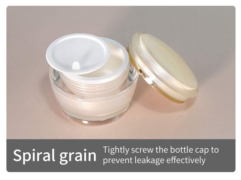 Acrylic Collar Material 20ml Airless Bottle for Cosmetic Packaging and Skin Care Products