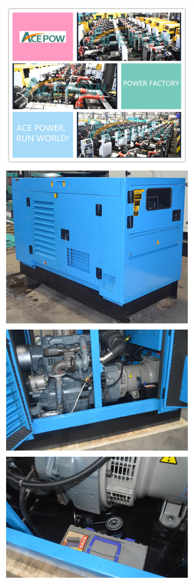 6 Cylinders 125KVA 100KW Air Cooled Diesel Generator